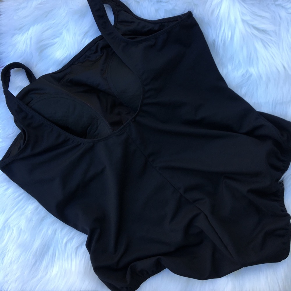 SOLD Plus Size Longitude One Piece SwimSuit Black - Picture 5 of 5